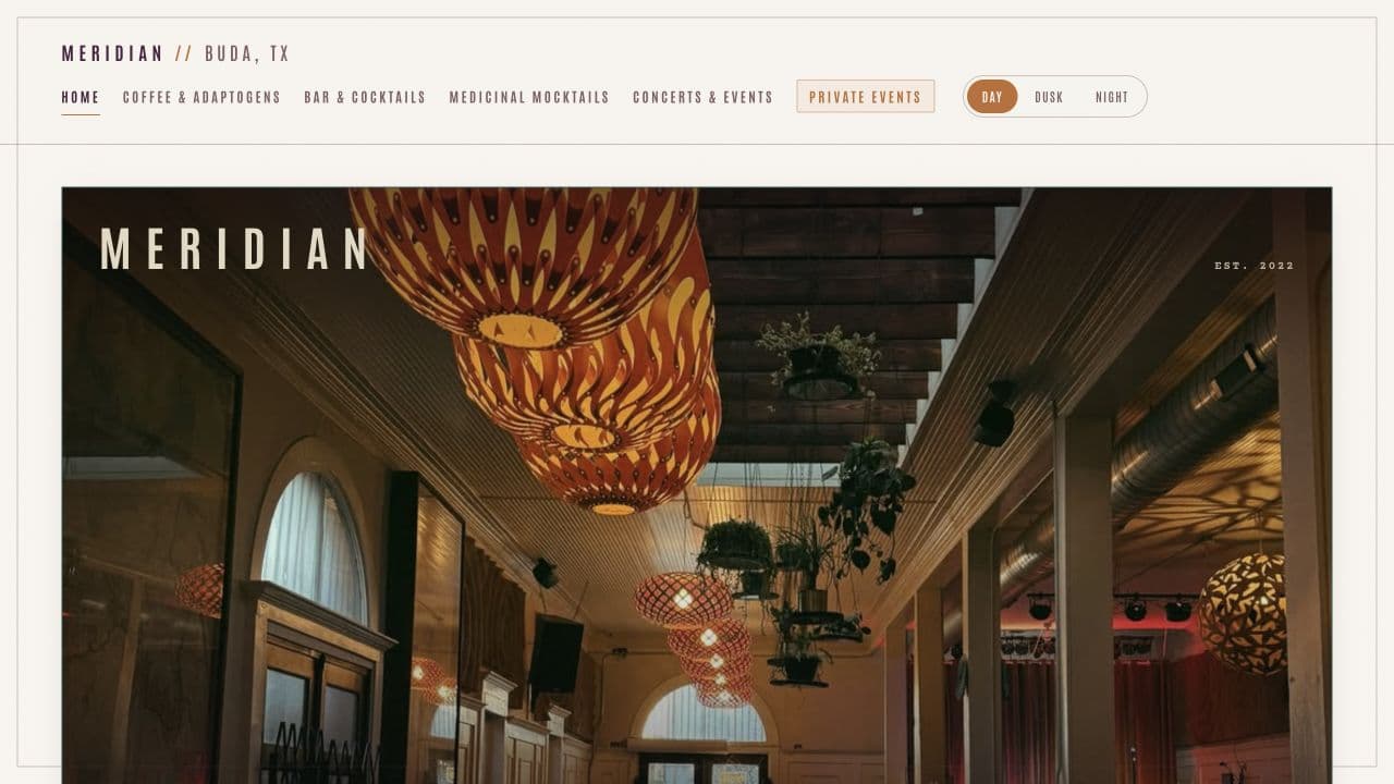 Meridian Buda website